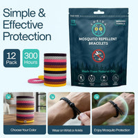 Mosquito Repellent Bracelets — 12 Pack