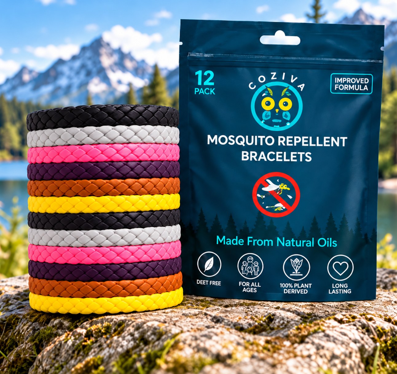 COZIVA plant-based repellent bracelets